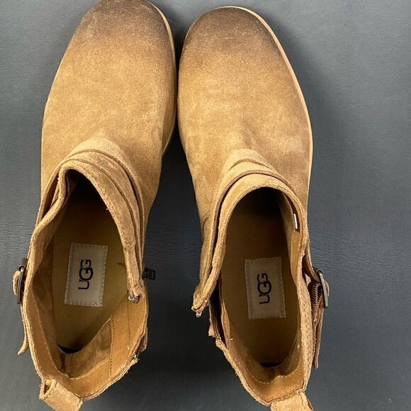 UGG Josefine Ankle Chestnut leather boot shoes woemns size 9.5 - Picture 7 of 11